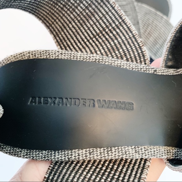 Alexander Wang Dana Cross Ankle Strap Sandals - Picture 6 of 8